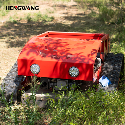 Gasoline remote control lawn mower 45 degree climbing to adjust mowing height