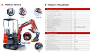 1.5Ton Mini Excavator | Extended Chassis & Boom Swing | 3 Colors Available
