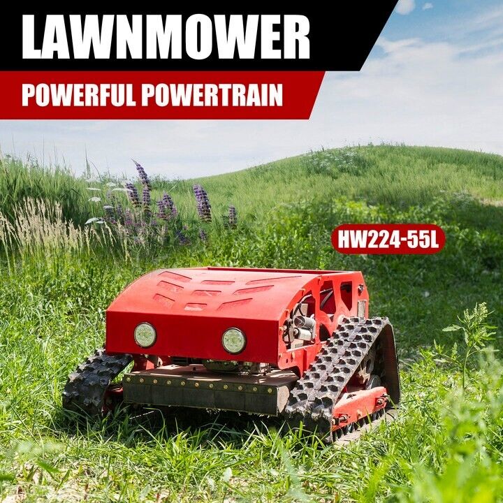 Gasoline remote control lawn mower 45 degree climbing to adjust mowing height