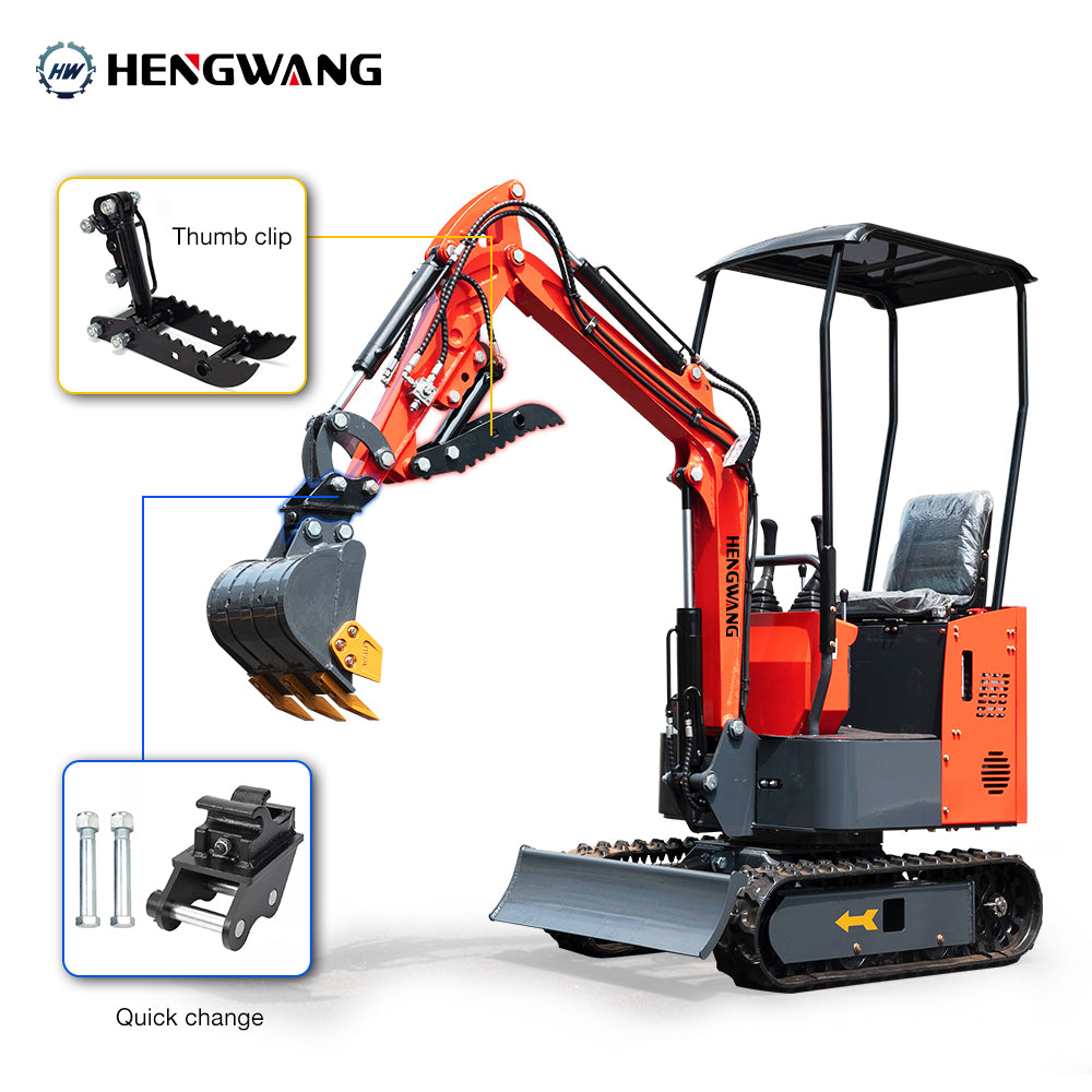 Household 2000 lb Mini Excavator With Powerful And High Digging Force B&S Engine