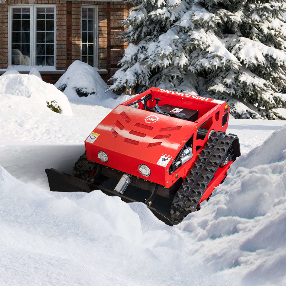 Remote Control Crawler Lawn Mower 224cc 45° All Terrain Gas Snow Plow