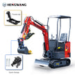 1.5Ton Mini Excavator | Extended Chassis & Boom Swing | 3 Colors Available