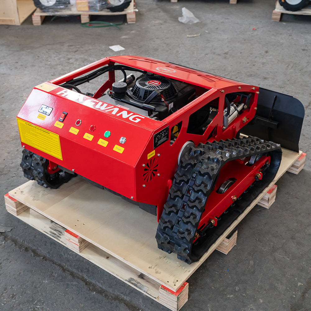 Remote Control Crawler Lawn Mower 224cc 45° All Terrain Gas Snow Plow