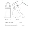 Mechanical Mini Excavator Quick Change Hitch, Backhoe Attachment, for 1T to 1.5T Excavators, 90MM/3.54in Span, 25MM/0.98in Hole Diameter, 90MM/3.54in Central Wheelbase