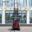 4400 lb electric forklift front view with lifting mast and forks