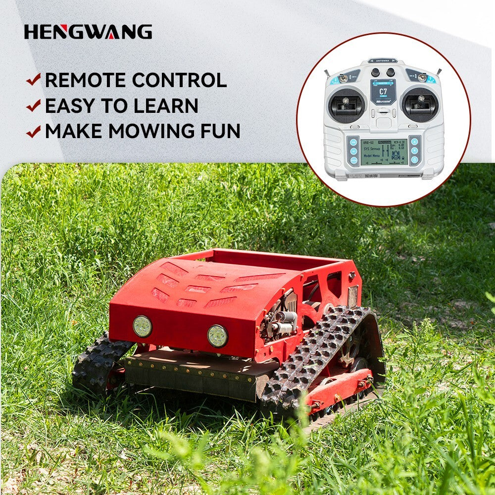 Gasoline remote control lawn mower 45 degree climbing to adjust mowing height