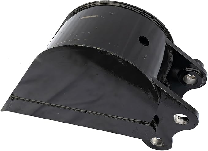 No Teeth Mini Excavator Bucket, Flat Tooth Backhoe Attachment, Small Digger Buckets, for Excavators, Span: 90MM/3.54in, Hole Diameter: 25MM/0.98in, Center Wheelbase: 90MM/3.54in (20cm/7.87in)