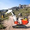 Mini Excavator Bucket, Backhoe Attachment, Small Digger Buckets, for 1T To 1.5T Excavators, 90MM/3.54in Span, 25MM/0.98in Hole Diameter, 90MM/3.54in Central Wheelbase (20cm/7.87in)