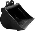 No Teeth Mini Excavator Bucket, Flat Tooth Backhoe Attachment, Small Digger Buckets, for Excavators, Span: 90MM/3.54in, Hole Diameter: 25MM/0.98in, Center Wheelbase: 90MM/3.54in (20cm/7.87in)
