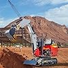 Mini Excavator Bucket, Backhoe Attachment, Small Digger Buckets, for 1T To 1.5T Excavators, 90MM/3.54in Span, 25MM/0.98in Hole Diameter, 90MM/3.54in Central Wheelbase (20cm/7.87in)