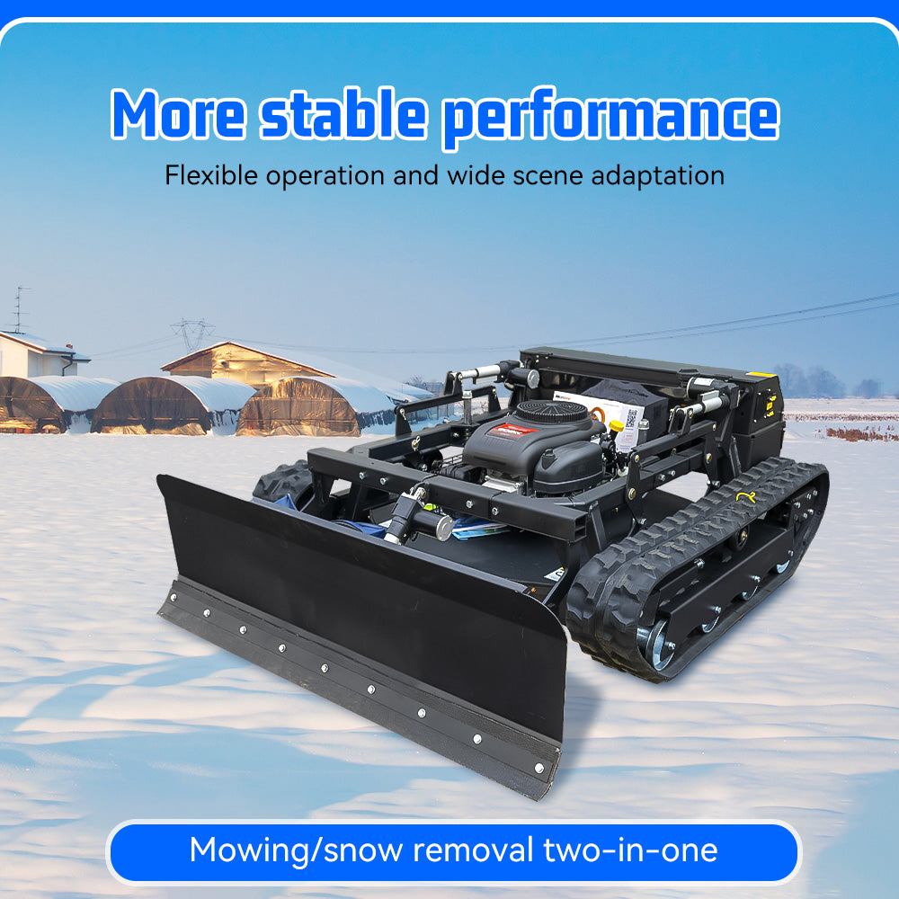 Gasoline remote control lawn mower 22 HP winter snow pusher, detachable
