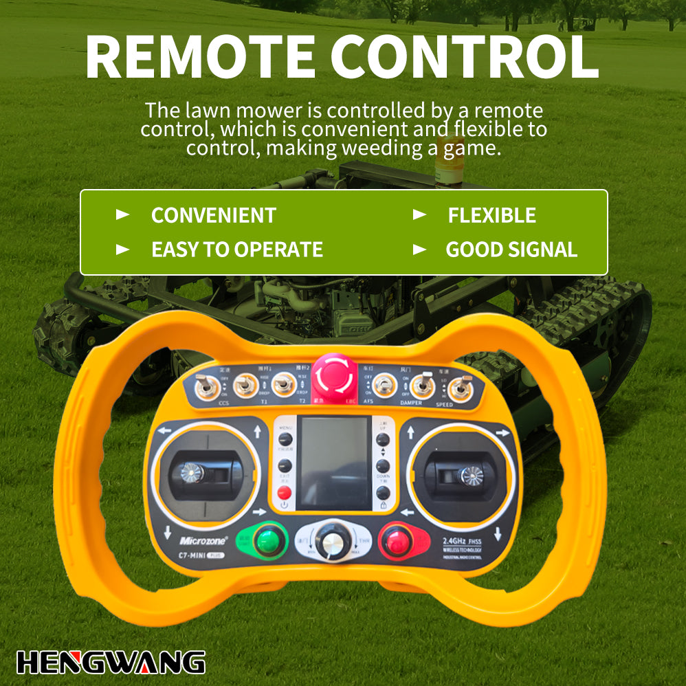 All Terrain Remote Control Off-Road Lawn Mower 27 HP Adjustable Mowing Height