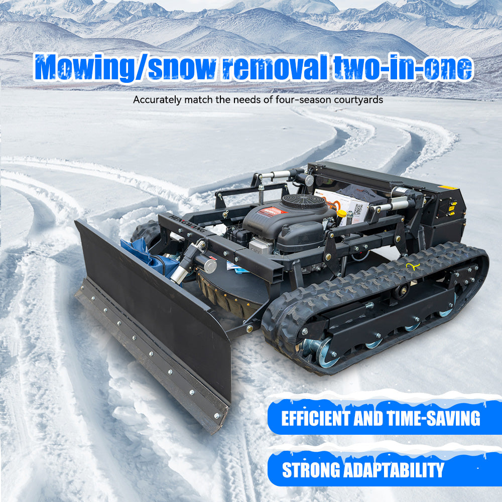 Gasoline remote control lawn mower 22 HP winter snow pusher, detachable