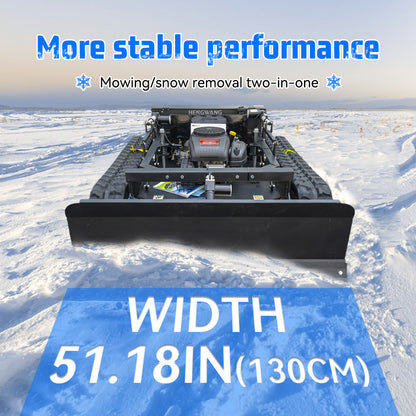 Gasoline remote control lawn mower 22 HP winter snow pusher, detachable