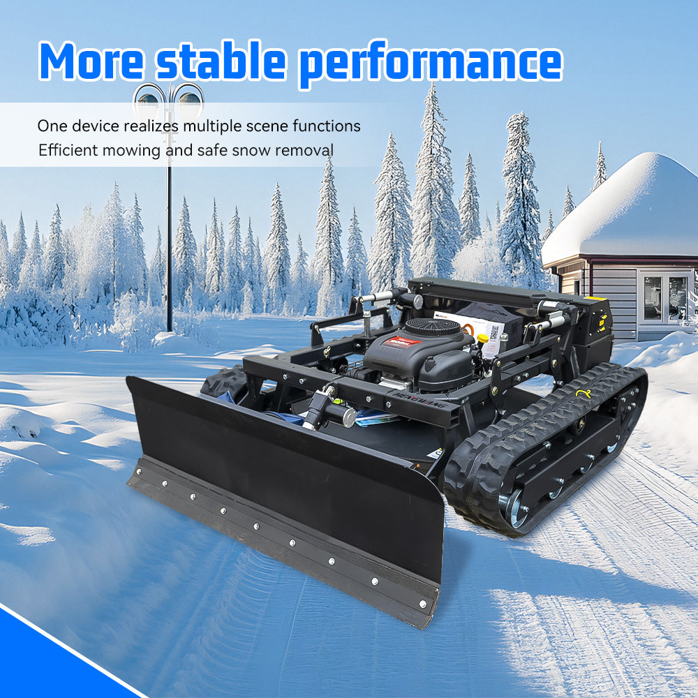 Gasoline remote control lawn mower 22 HP winter snow pusher, detachable