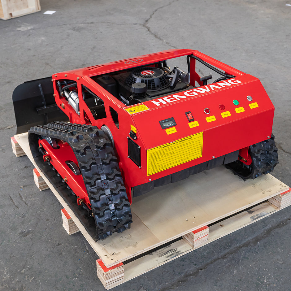 Remote Control Crawler Lawn Mower 224cc 45° All Terrain Gas Snow Plow
