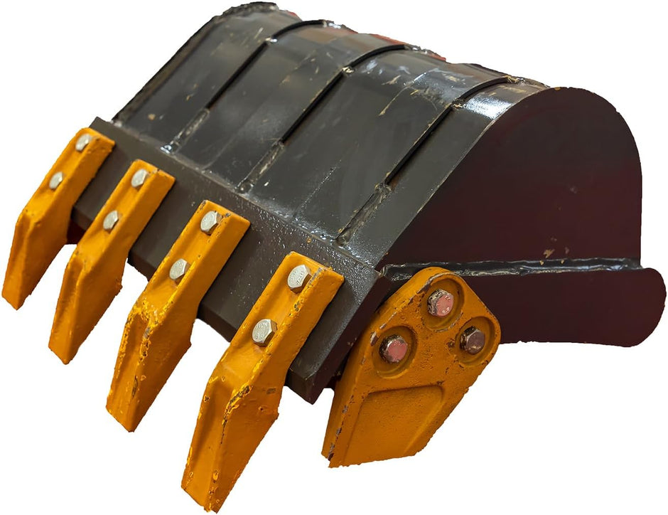 Mini Excavator Bucket, Backhoe Attachment, Small Digger Buckets, for 1T To 1.5T Excavators, 90MM/3.54in Span, 25MM/0.98in Hole Diameter, 90MM/3.54in Central Wheelbase (20cm/7.87in)