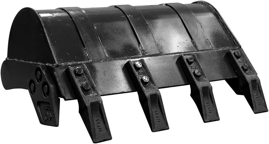 Mini Excavator Bucket, Backhoe Attachment, Small Digger Buckets, for 1T To 1.5T Excavators, 90MM/3.54in Span, 25MM/0.98in Hole Diameter, 90MM/3.54in Central Wheelbase (20cm/7.87in)