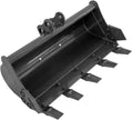 Mini Excavator Bucket, Backhoe Attachment, Small Digger Buckets, for 1T To 1.5T Excavators, 90MM/3.54in Span, 25MM/0.98in Hole Diameter, 90MM/3.54in Central Wheelbase (20cm/7.87in)