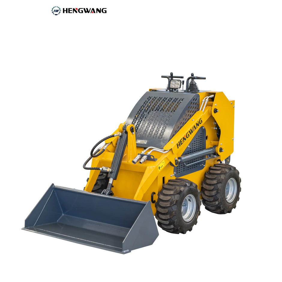 Compact 900 kg skid steer loader with 0.12m³ bucket, ideal for construction, farm and landscaping work