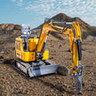Mini Excavator Ripper, Backhoe Scarifier, Small Digger Attachment, for 1T to 1.5Tons Excavators, 90MM/3.54in Span, 25MM/0.98in Hole Diameter, 90MM/3.54in Central Wheelbase