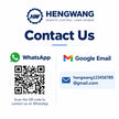 HENGWANG remote control lawn mower contact card with WhatsApp QR code and Google email to request a replacement remote mower controller board
