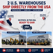 Hengwang U.S. warehouses in California and New Jersey offering in-stock mini excavators with fast local shipping