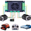 HENGWANG YS-8L02T100A dual brushless motor controller wiring diagram with remote receiver and motors for remote lawn mower