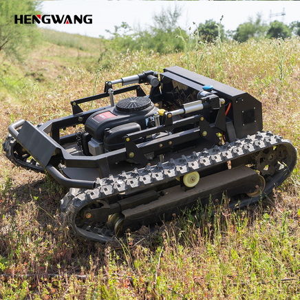 Gasoline remote control lawn mower, 65° climbing, adjustable cutting height