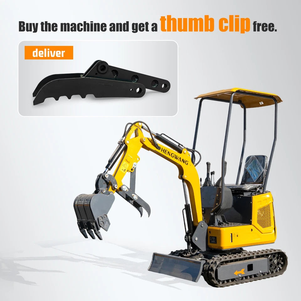 HENGWANG Mini Crawler Excavator, Branded Engine, EPA Certified – Free Shipping