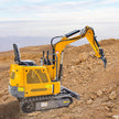 Mini Excavator Ripper, Backhoe Scarifier, Small Digger Attachment, for 1T to 1.5Tons Excavators, 90MM/3.54in Span, 25MM/0.98in Hole Diameter, 90MM/3.54in Central Wheelbase